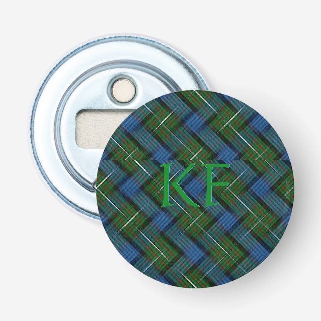 Fergusson Official Tartan with monogram / initials Bottle Opener (Front)