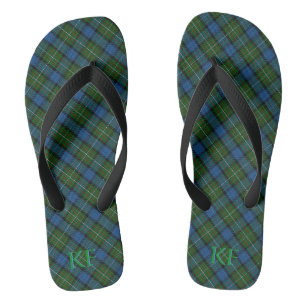 Fergusson Official Tartan with monogram / initials Thongs