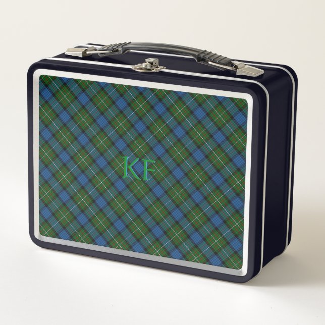 Fergusson Official Tartan with monogram / name Metal Lunch Box (Front)