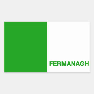 Fermanagh county flag northern ireland united king rectangular sticker