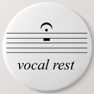 fermata rest silence vocal rest 6 cm round badge