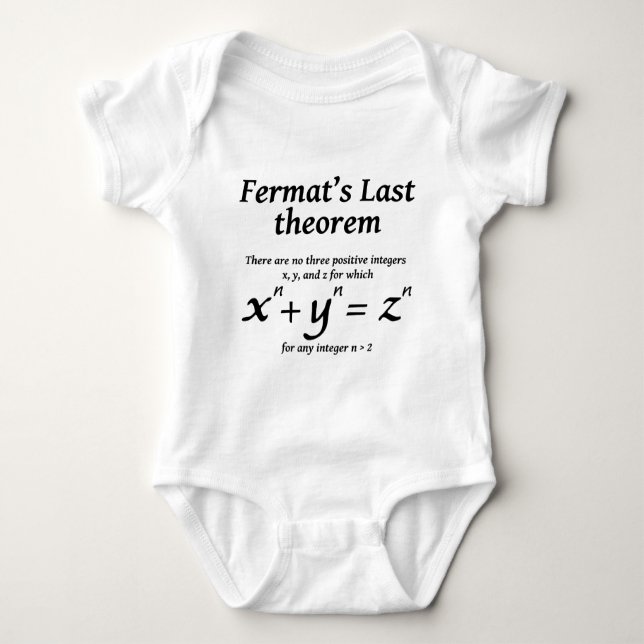 Fermat's Last Theorem Baby Bodysuit (Front)