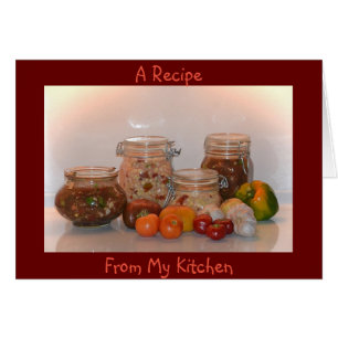 Fermented Veggies Recipe Note Card
