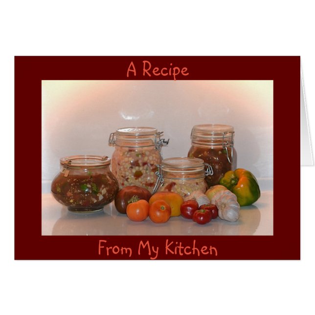 Fermented Veggies Recipe Note Card (Front Horizontal)