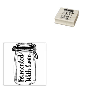 Fermented With Love Rubber Stamp