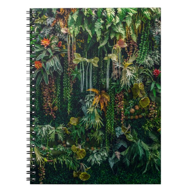 fern and plant decorate on wall notebook (Front)