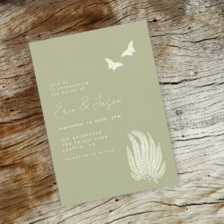 Fern & Butterflies | Wedding Invitation