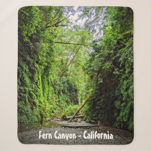 Fern Canyon Green Walls in Redwoods National Park Sherpa Blanket