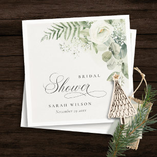 Fern Eucalyptus Greenery Foliage Bridal Shower Napkin