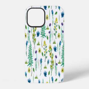 Fern Flowers Seamless Nature Pattern iPhone 12 Case