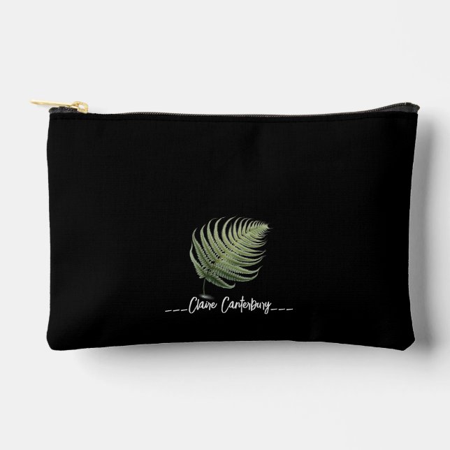 Fern Frond Nature-Inspired Accessory Pouch (Front)