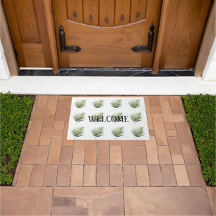 Fern Fronds Foliage Welcome Doormat