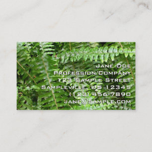 Fern Fronds I Green Nature Business Card