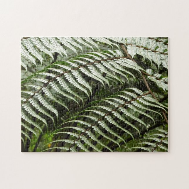 Fern Fronds II Dark Green Nature Jigsaw Puzzle (Horizontal)