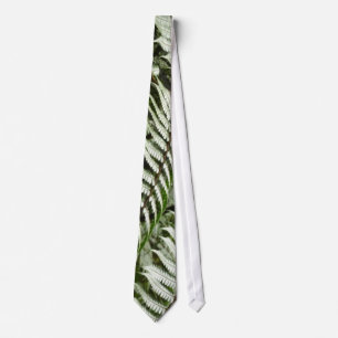 Fern Fronds II Dark Green Nature Tie