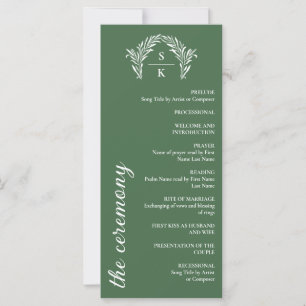 Fern Green Arch Wreath Monogram Wedding