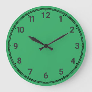 Fern green large clock