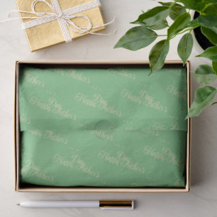 Fern Green & Soft Butter Yellow Happy Father's Day Tissue Paper