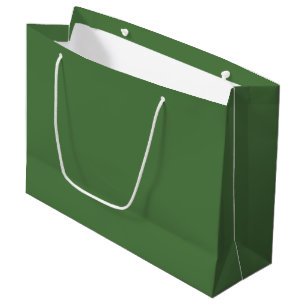 Fern Green Solid Colour Large Gift Bag