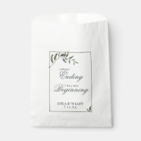 Fern Green Willow Branch Elegant Wedding Favour