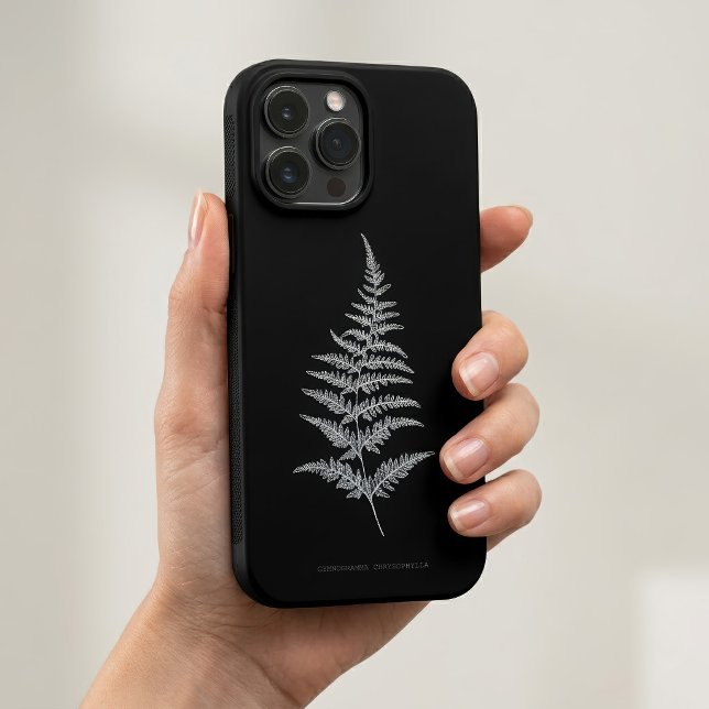 Fern - Gymnogramma Chrysophylla. X-ray effect – 01 Case-Mate iPhone Case (Golden Fern Frond, Gymnogramma Chrysophylla. iPhone Case)