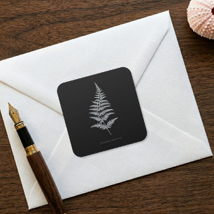 Fern - Gymnogramma Chrysophylla. X-ray effect – 01 Square Sticker