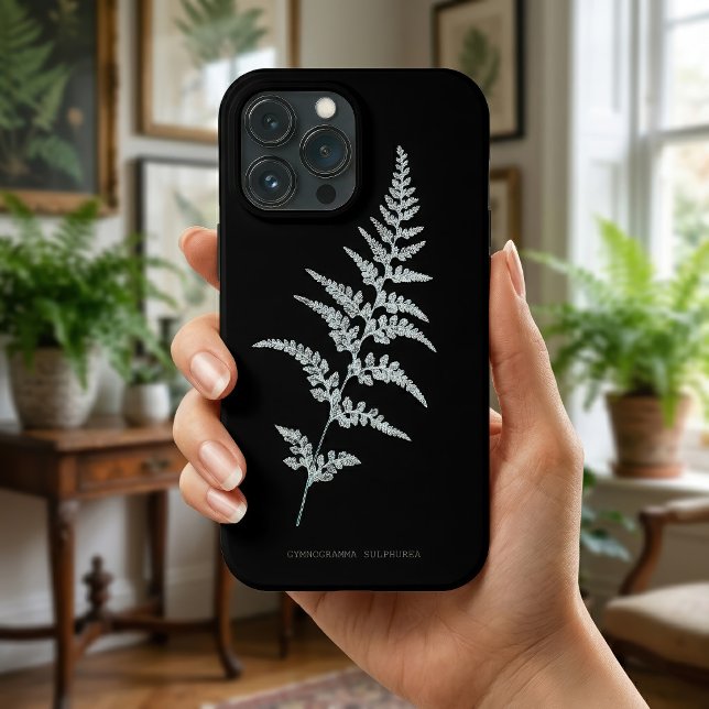 Fern - Gymnogramma Sulphurea - X-ray effect - 03 Case-Mate iPhone Case (Jamaican Goldback Fern, Gymnogramma Sulphurea. iPhone Case)