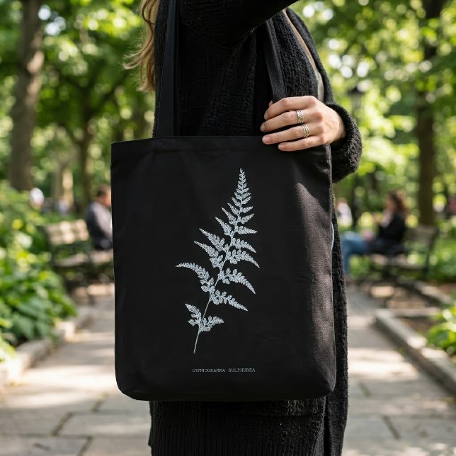 Fern - Gymnogramma Sulphurea - X-ray effect - 03 Tote Bag (Jamaican Goldback Fern, Gymnogramma Sulphurea. Tote Bag)