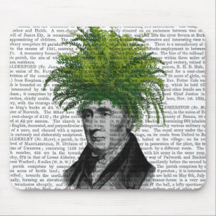 Fern Head Plant Head Mouse Pad