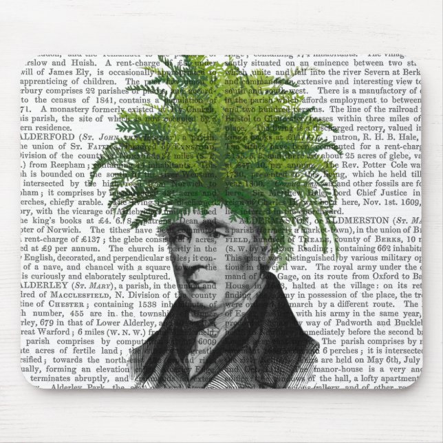 Fern Head Plant Head Mouse Pad (Front)