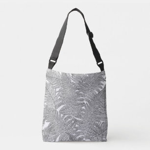 Fern in black and white crossbody bag