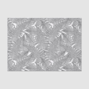 Fern in black and white tissue paper