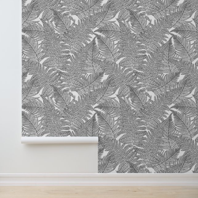 Fern in black and white wallpaper (Application)