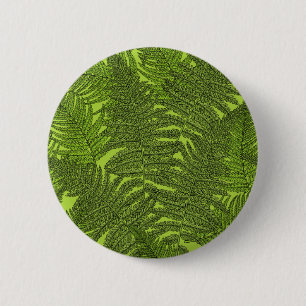 Fern in green 6 cm round badge