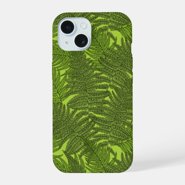 Fern in green iPhone 15 case (Back)