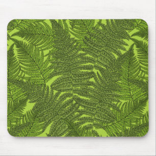 Fern in green mouse pad