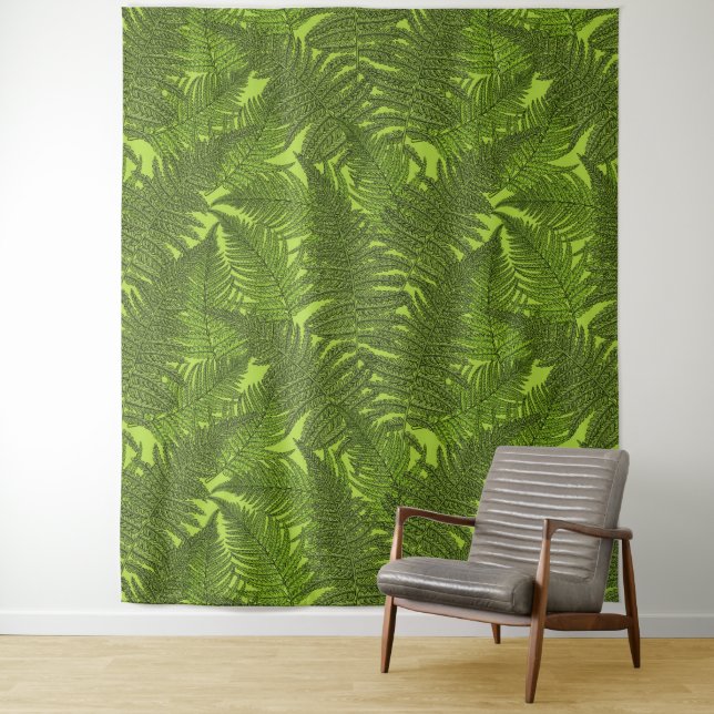 Fern in green tapestry (In Situ)