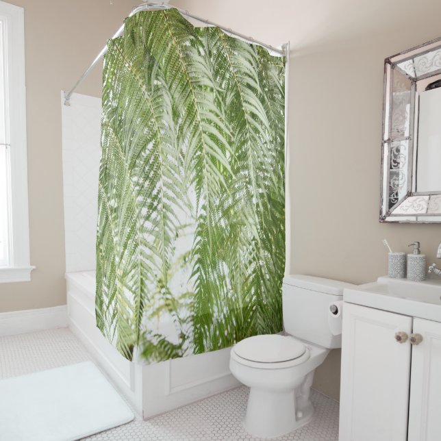 Fern Jungle #1 #botanical #wall #art  Shower Curtain (In Situ)