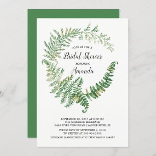 Fern Leaf Bridal Shower Invitation