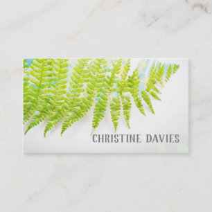 Fern leaf, exotic plant, floral business card