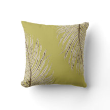 Fern Leaf Lime Green Beige Brown