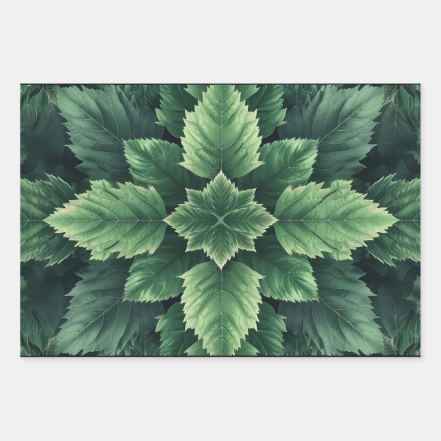 Fern Leaf  Wrapping Paper Sheet (Front)