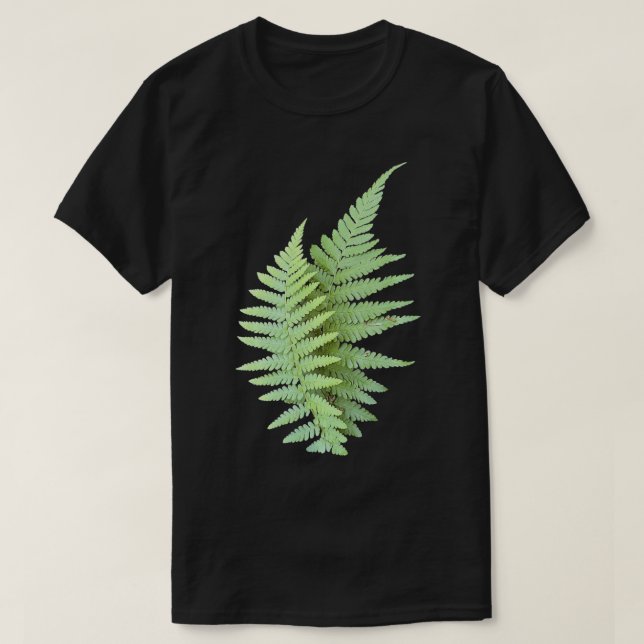 Fern Leaves Botanical Art for Spring and Autumn Gr T-Shirt (Design Front)