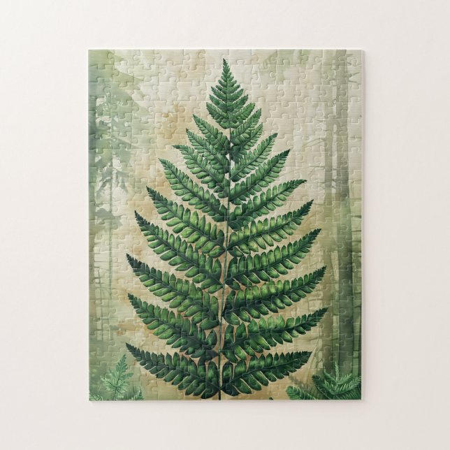 Fern Leaves Botanical Jigsaw Puzzle (Vertical)