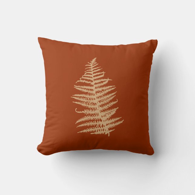 Fern Leaves Fall Autumn  Cushion (Front)