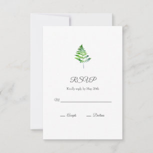 Fern Leaves RSVP Card