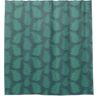 Fern leaves shower curtain