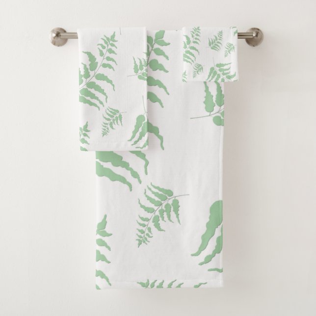 Fern Pattern Bath Towel Set (Insitu)