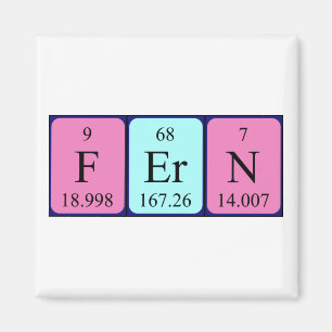 Fern periodic table name magnet