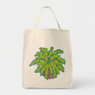 Fern Pixelart, Pixel Art Tote Bag